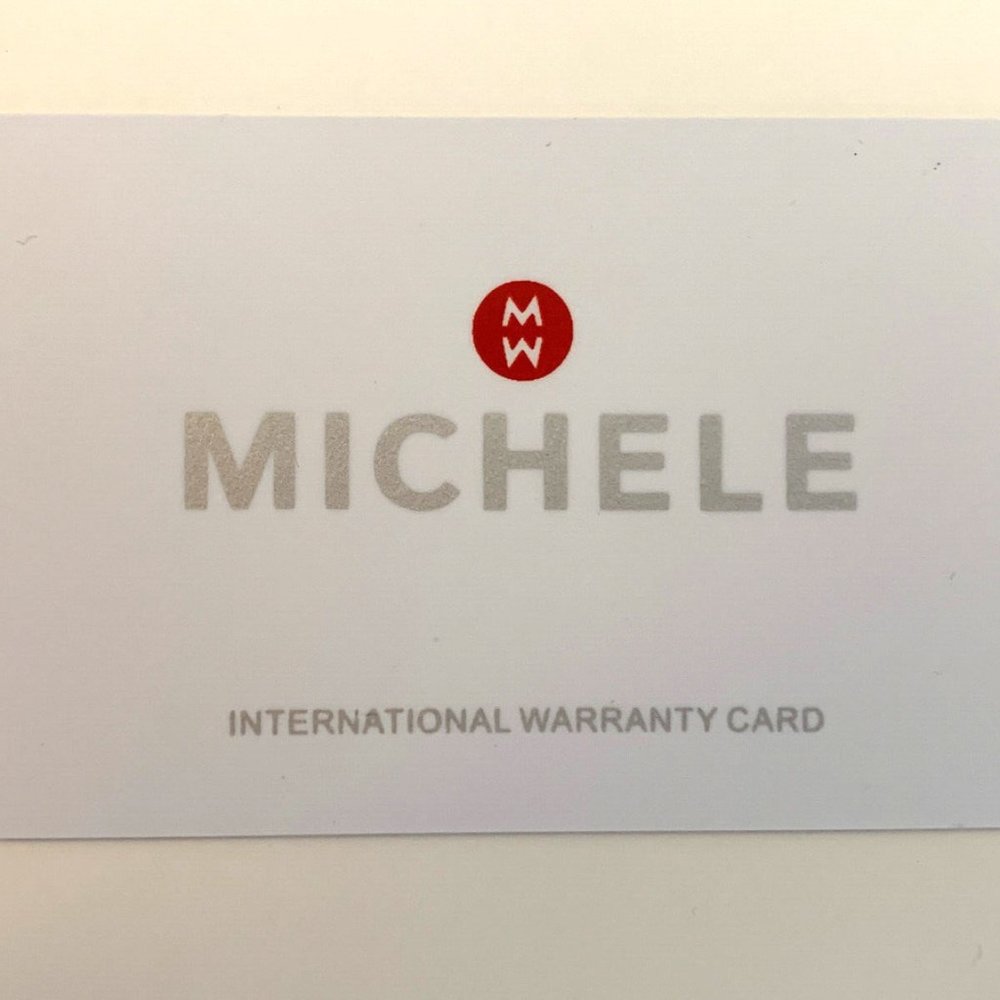 NEW MICHELE Watch International 2 Year Warranty Guarantee Card